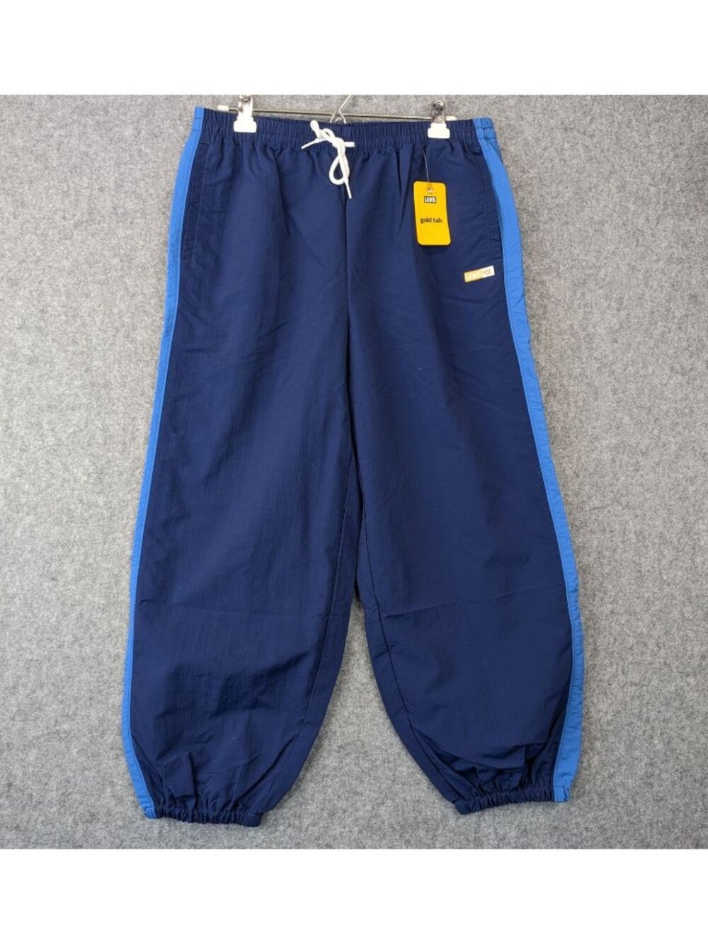 Levis Gold Tab Joggers Mens Large Navy Blue Elastic Waist Comfy Pants